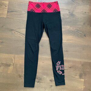 Victoria's Secret PINK Red Plaid Holiday Leggings